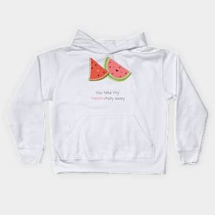 "You take my melon-choly away" | Kawaii Melon Pun Kids Hoodie